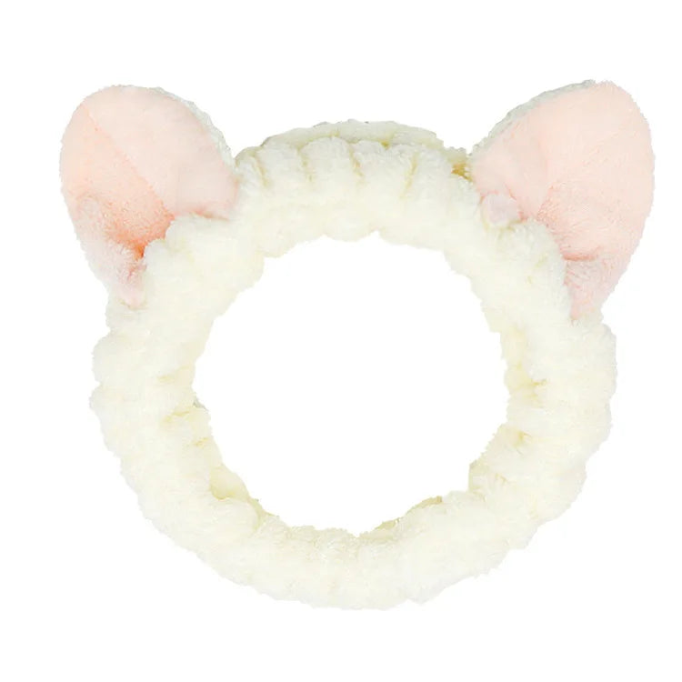 Soft Coral Fleece Bow Headband