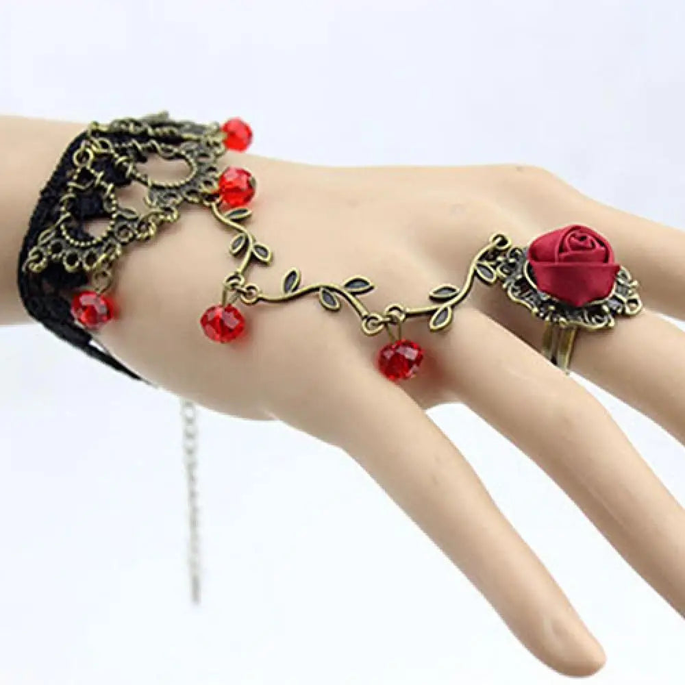 Retro Gothic Lace Flower Bracelet