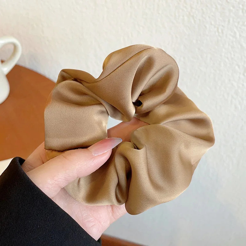 Silk Scrunchie Solid Color Hairband