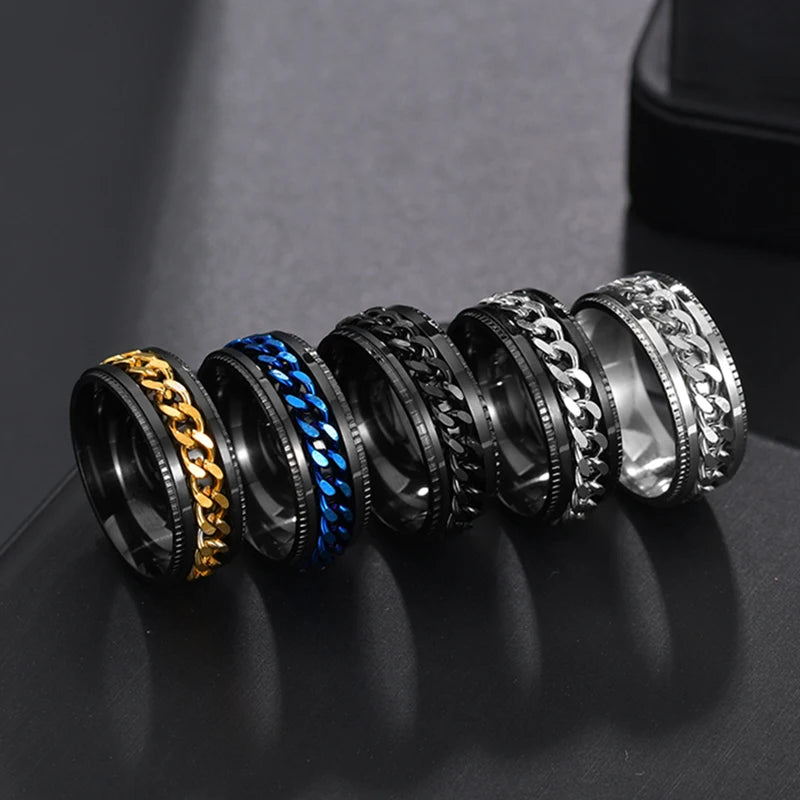 Cool Stainless Steel Spinner Ring