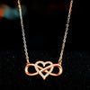 Infinity Love Heart Pendant Necklace