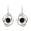 Black Crystal Dangle Earrings