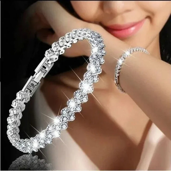 Color Zircon Heart Bracelet