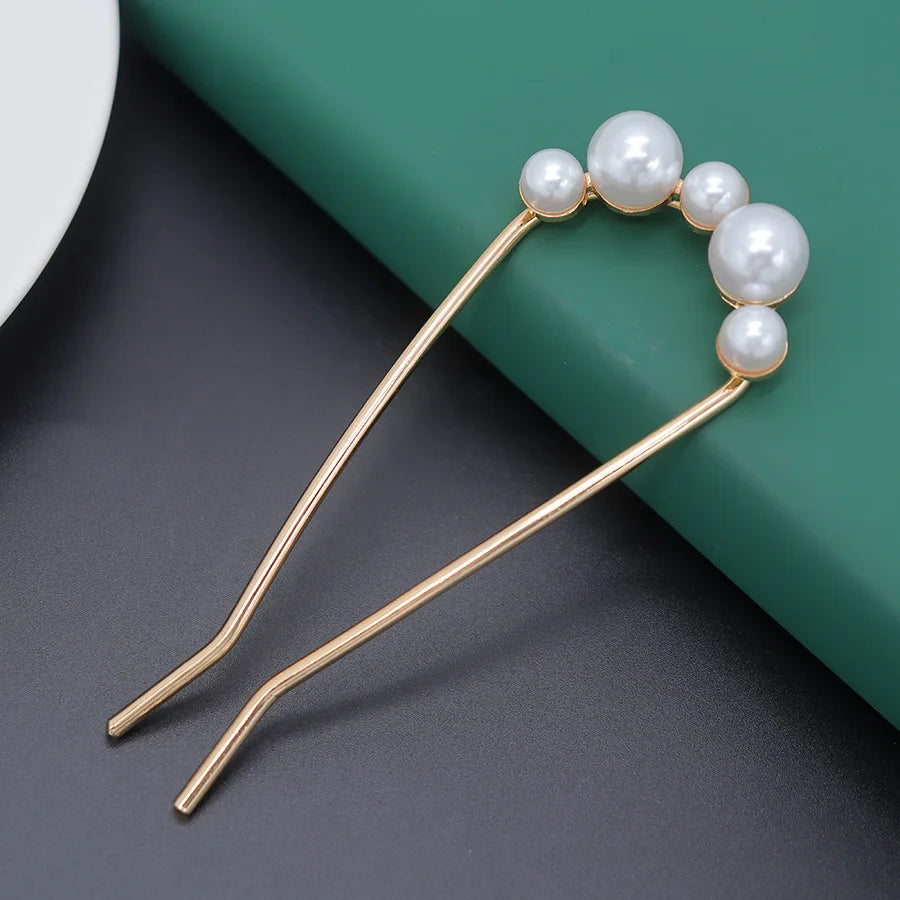 Pearl U-Shaped Hairpin Set