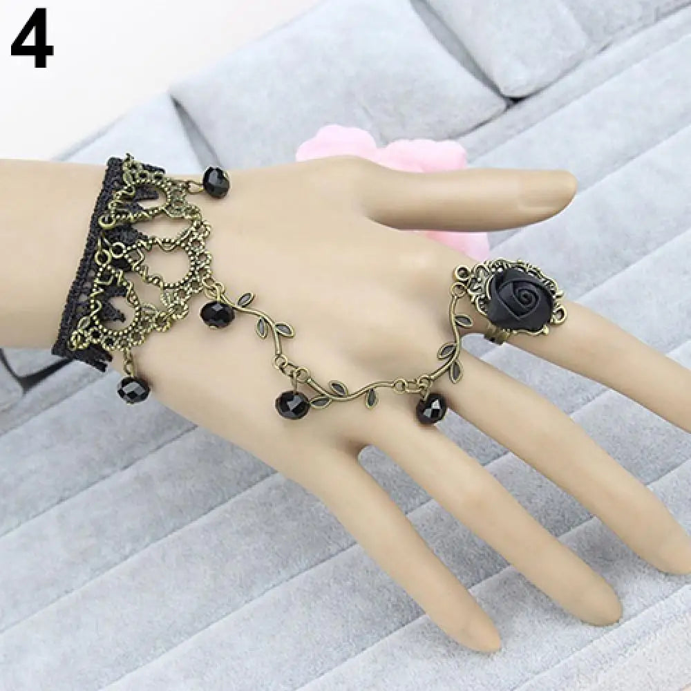 Retro Gothic Lace Flower Bracelet