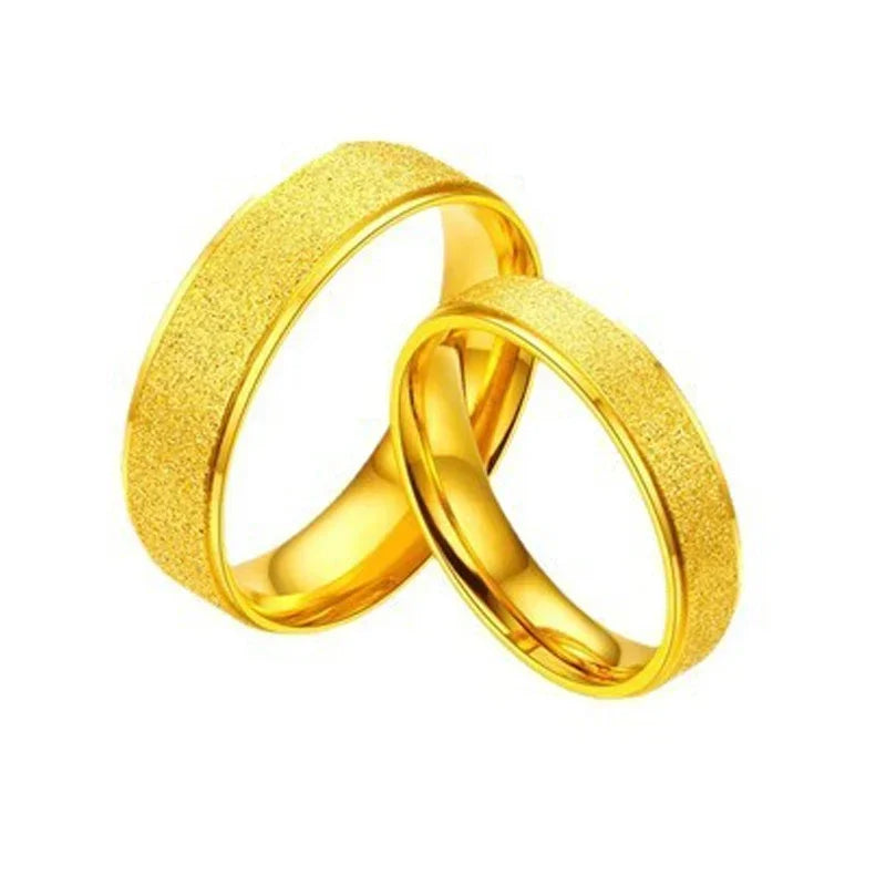 Gold-Plated Couple Rings Set