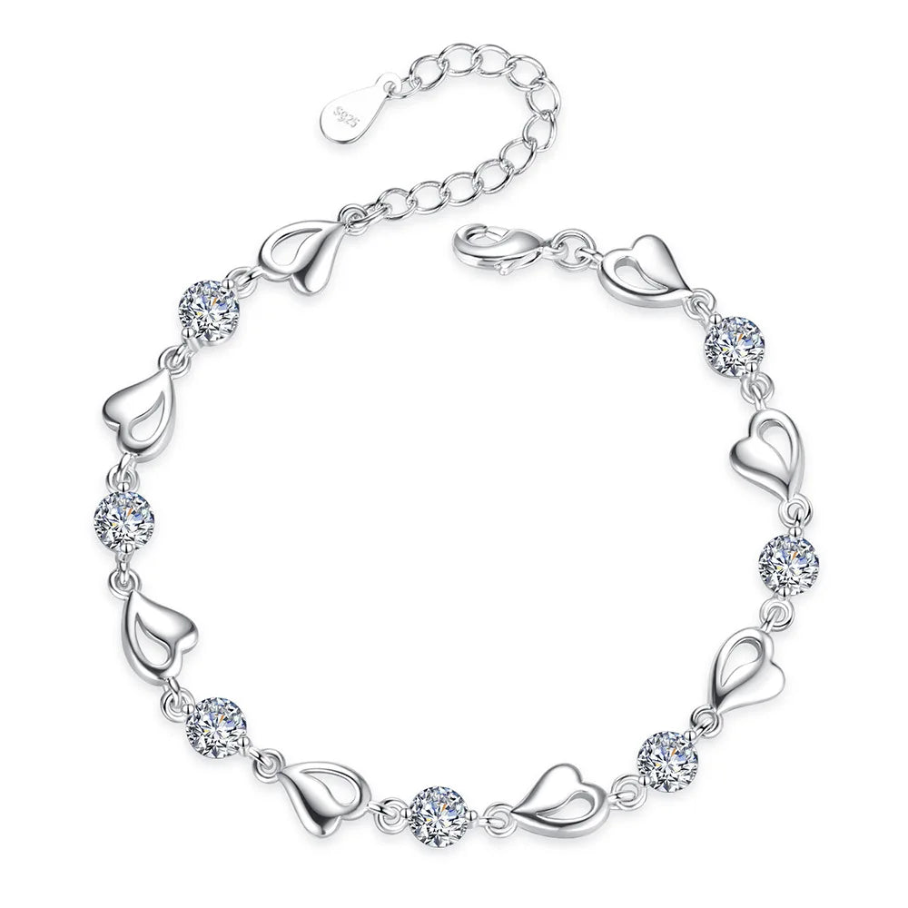 Luxury Silver Zircon Bracelet