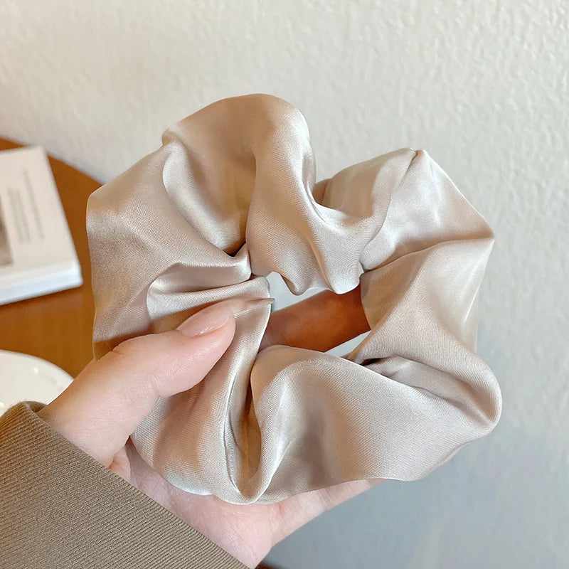 Silk Scrunchie Solid Color Hairband