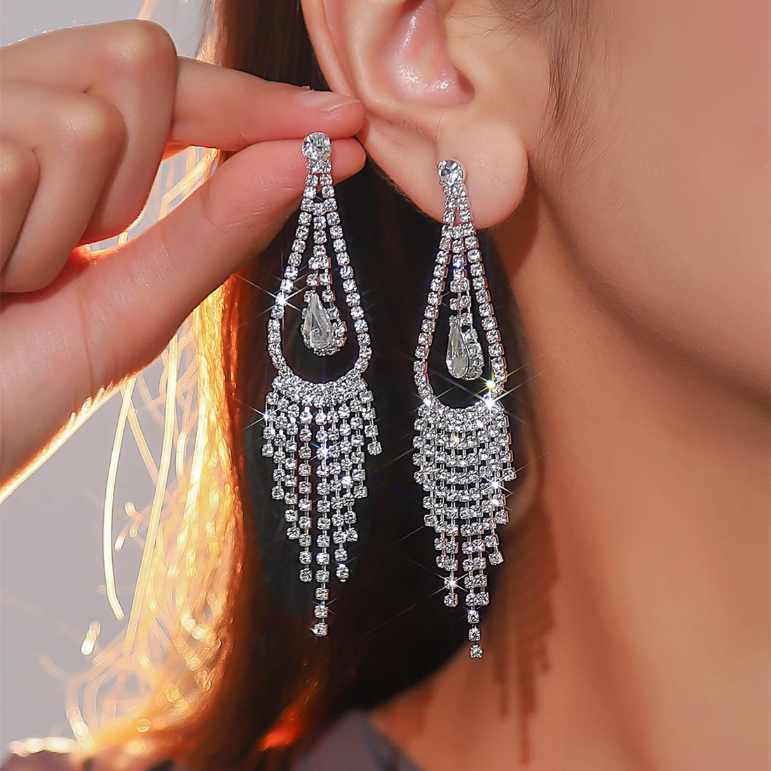 Luxury Shiny Rhinestone Earrings