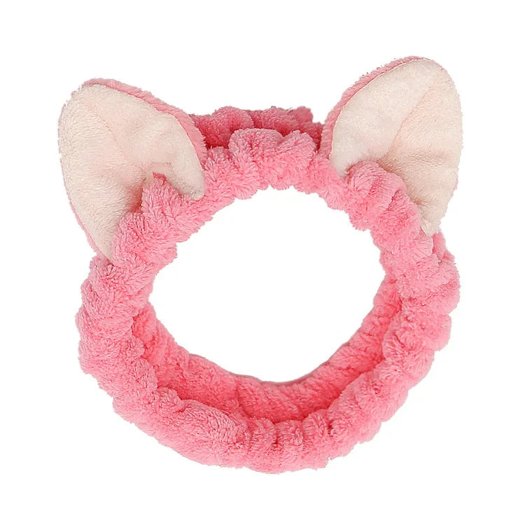 Soft Coral Fleece Bow Headband