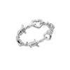 Vintage Gold Stainless Steel Heart Twist Ring for Women