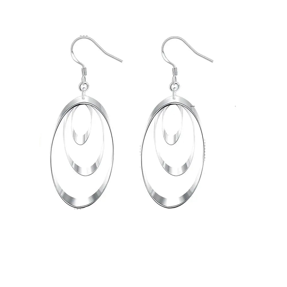 Sterling Silver Round Earrings