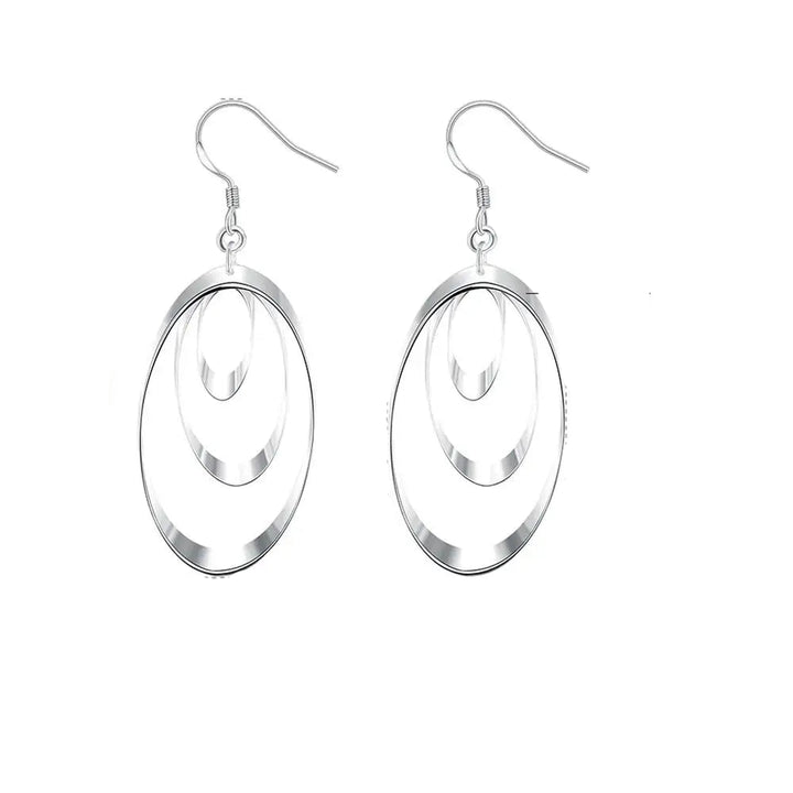 Sterling Silver Round Earrings