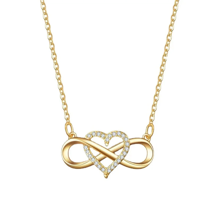 Infinity Love Heart Pendant Necklace