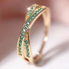 Minimalist Stacking Crossed Wedding Bands for Women Rings