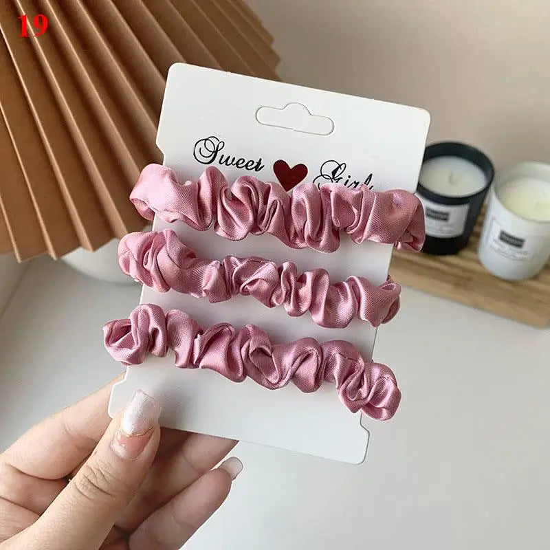 Scrunchies Women Solid Color Hair Rope