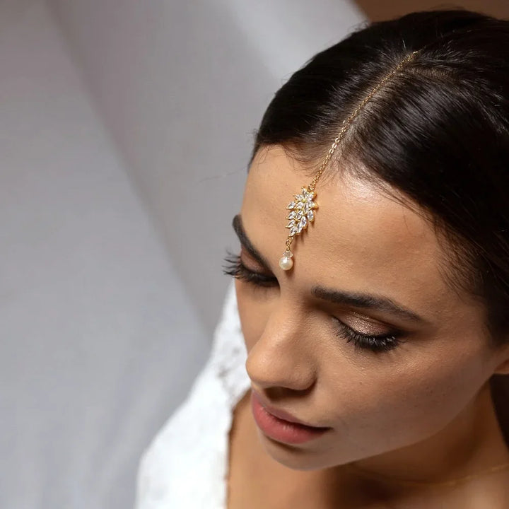 سلسلة رأس مزينة باللؤلؤ الاصطناعي للنساء