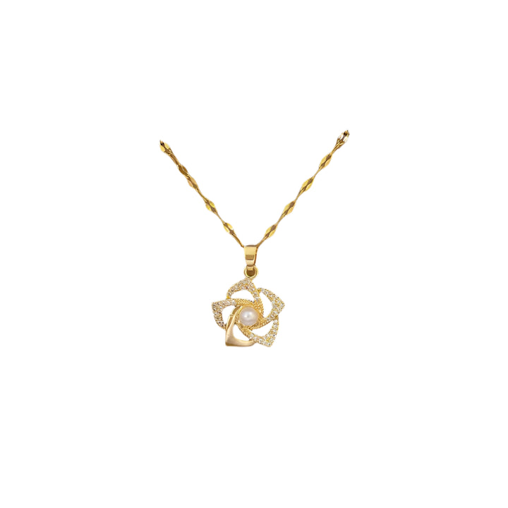 Vintage Flower Rotating Necklace