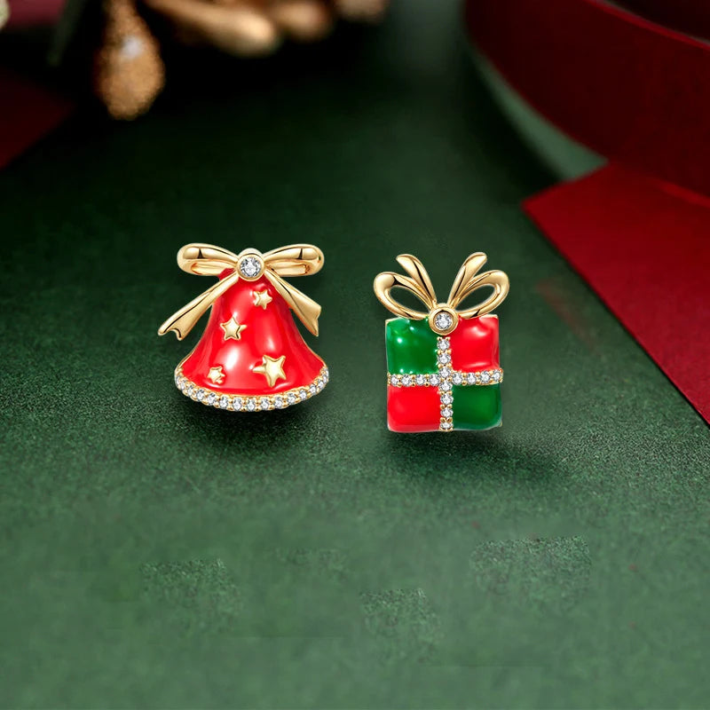 Fashion Christmas Green Bow Earrings