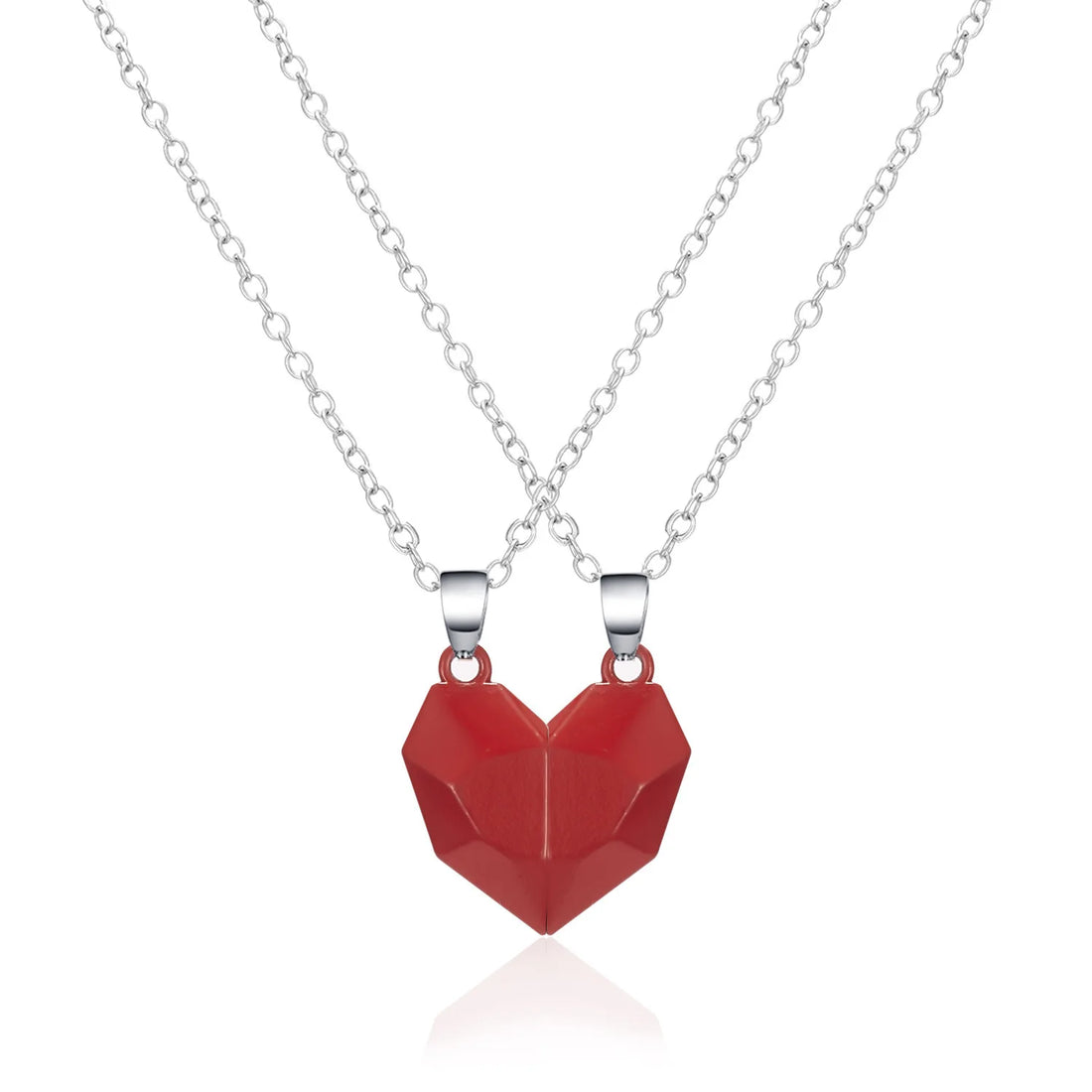 Couple Electrocardiogram Heart Necklace