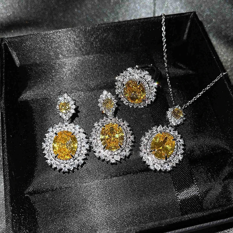 Luxury Crystal Zircon Jewelry Set