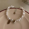 Silver Pearl Knot Bracelet