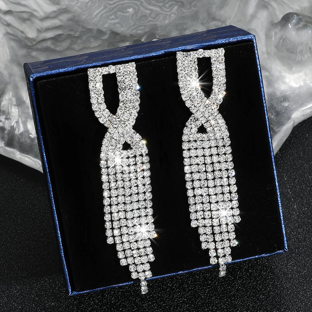 Luxury Shiny Rhinestone Earrings