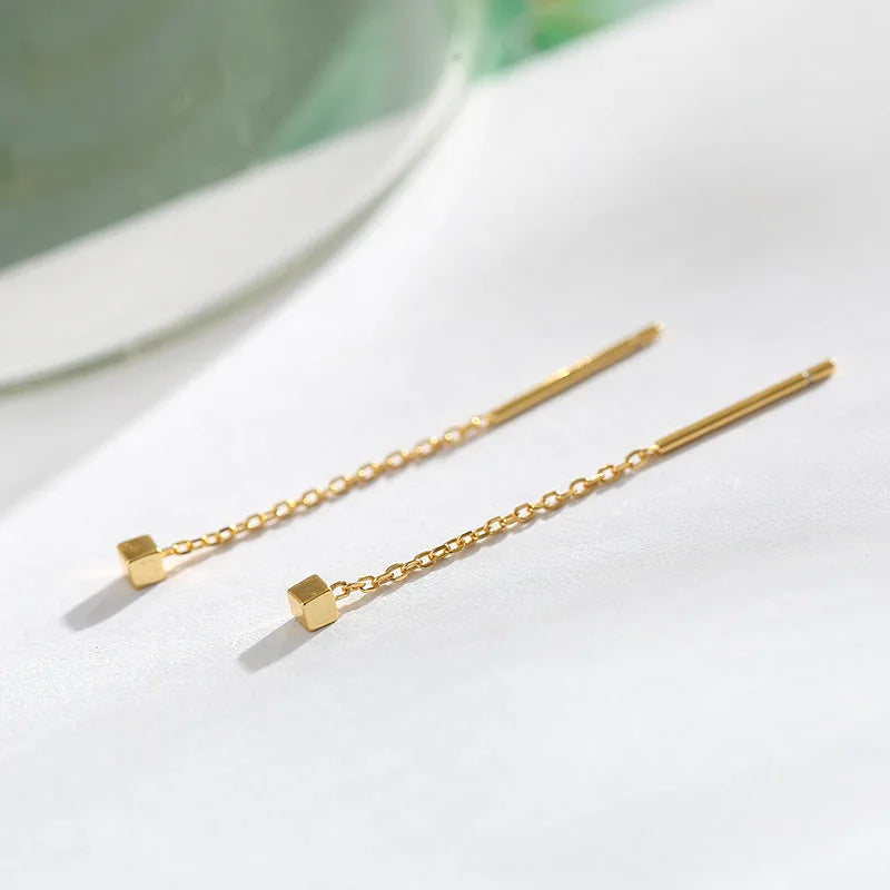 Trendy Long Tassel Drop Earrings with Star and Heart Pendants