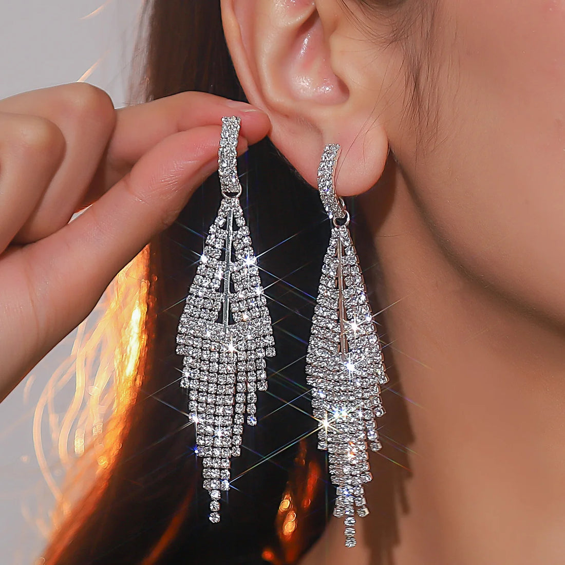 Luxury Shiny Rhinestone Earrings