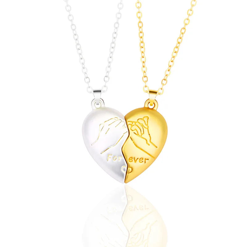 Couple Love Magnetic Heart Necklace