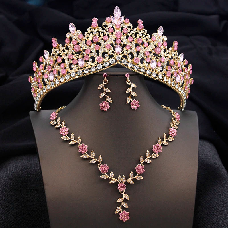 Bridal Tiara Crown Jewelry Set