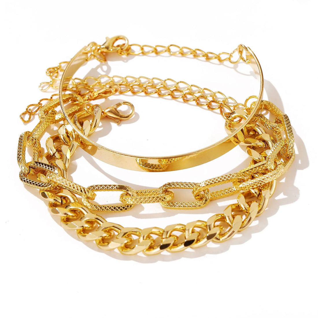 Bohemian Gold Chain Bracelet Set