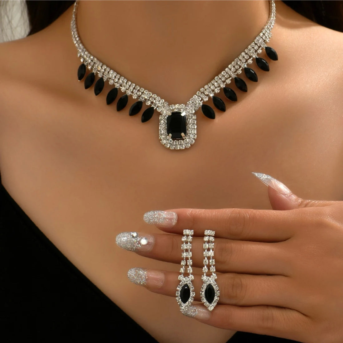 Luxury Crystal Rhinestone Jewelry Set