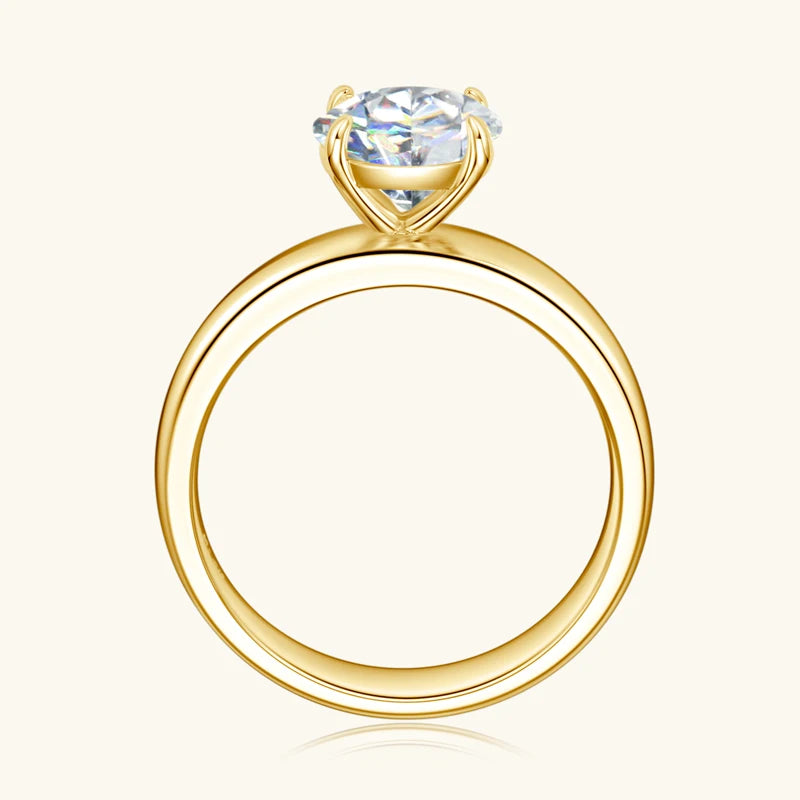 Gold Plated Moissanite Ring