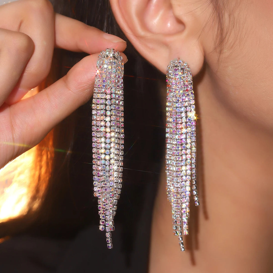 Luxury Shiny Rhinestone Earrings