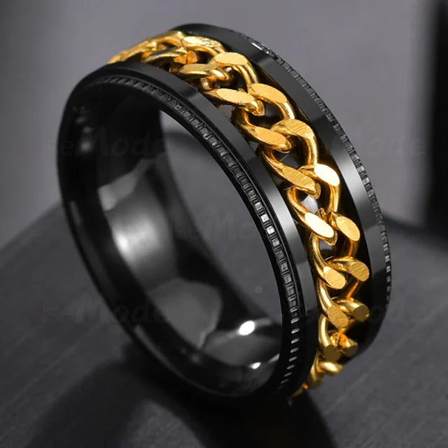 Cool Stainless Steel Spinner Ring