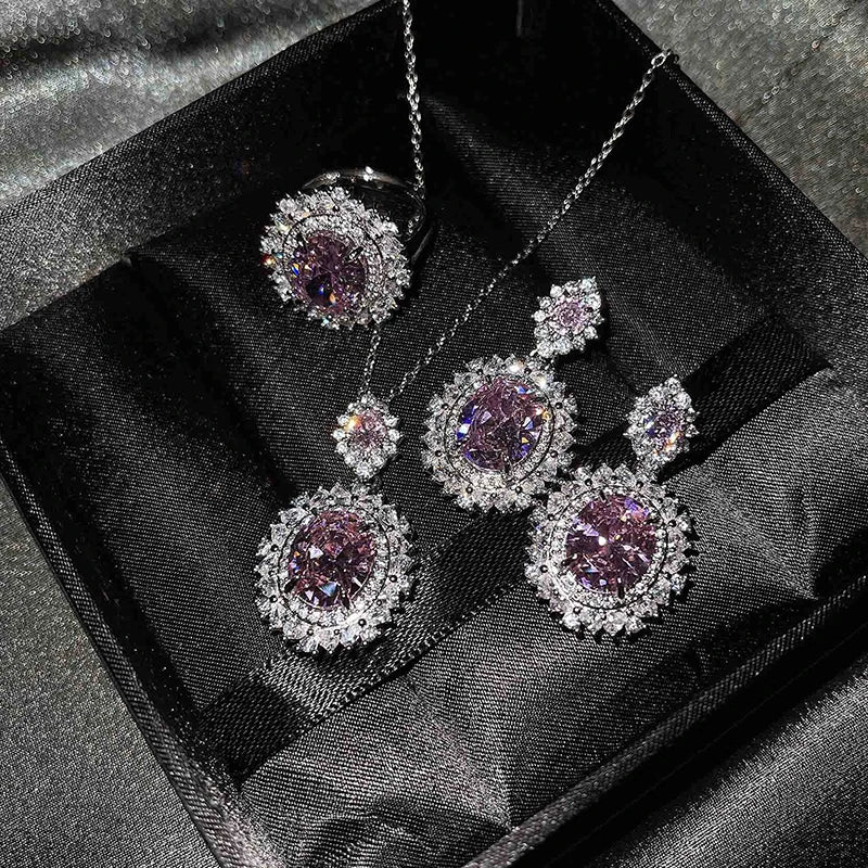 Luxury Crystal Zircon Jewelry Set