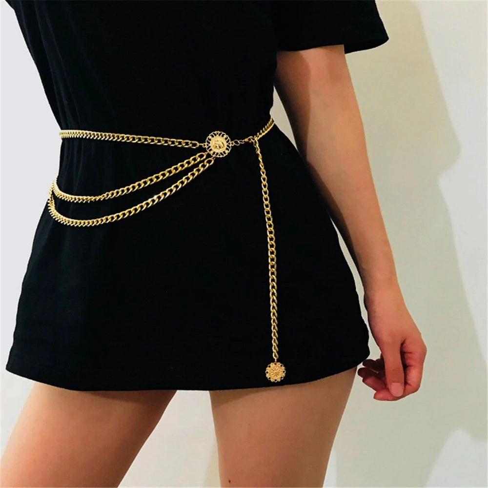 Luxury Alloy Waist Chain Jewelry