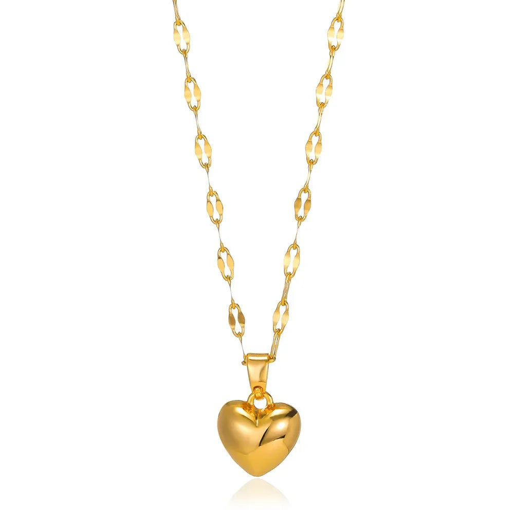 Stainless Steel Love Heart Necklace