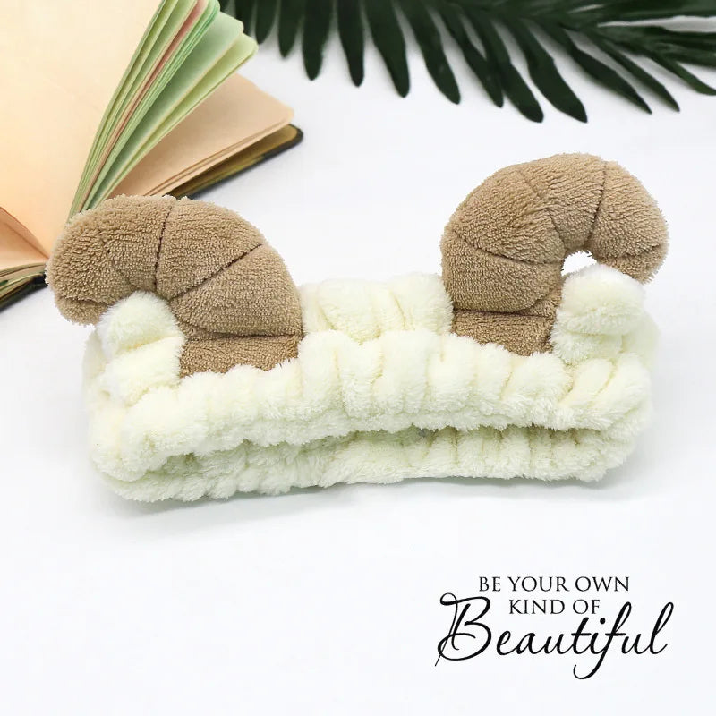 Soft Coral Fleece Bow Headband