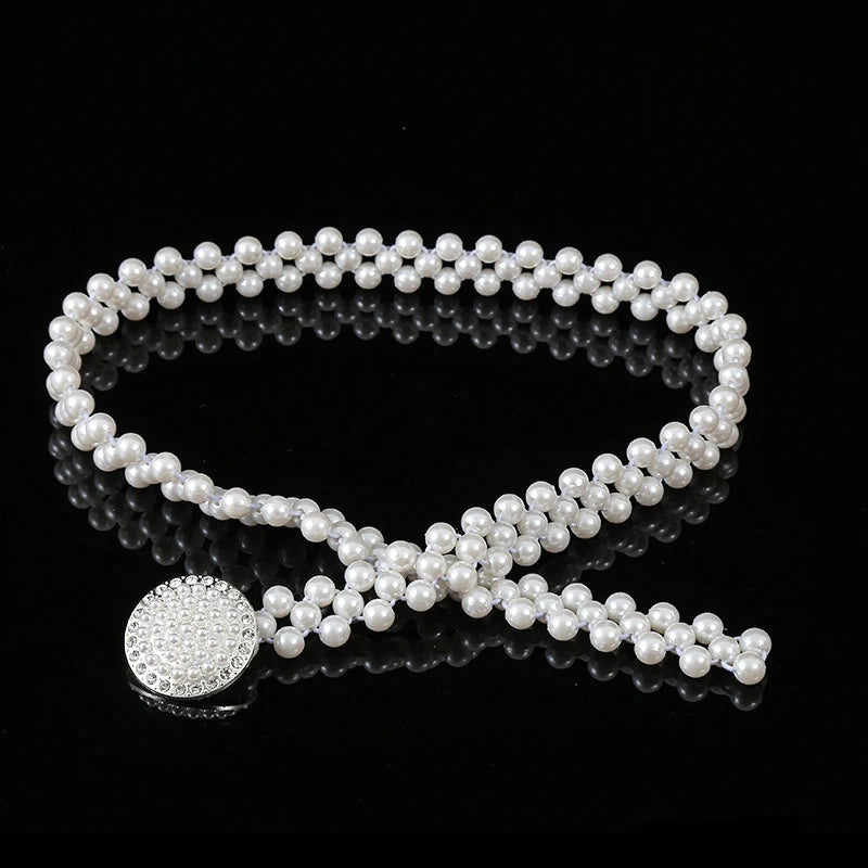 Pearl Diamond Elastic Waist Chain