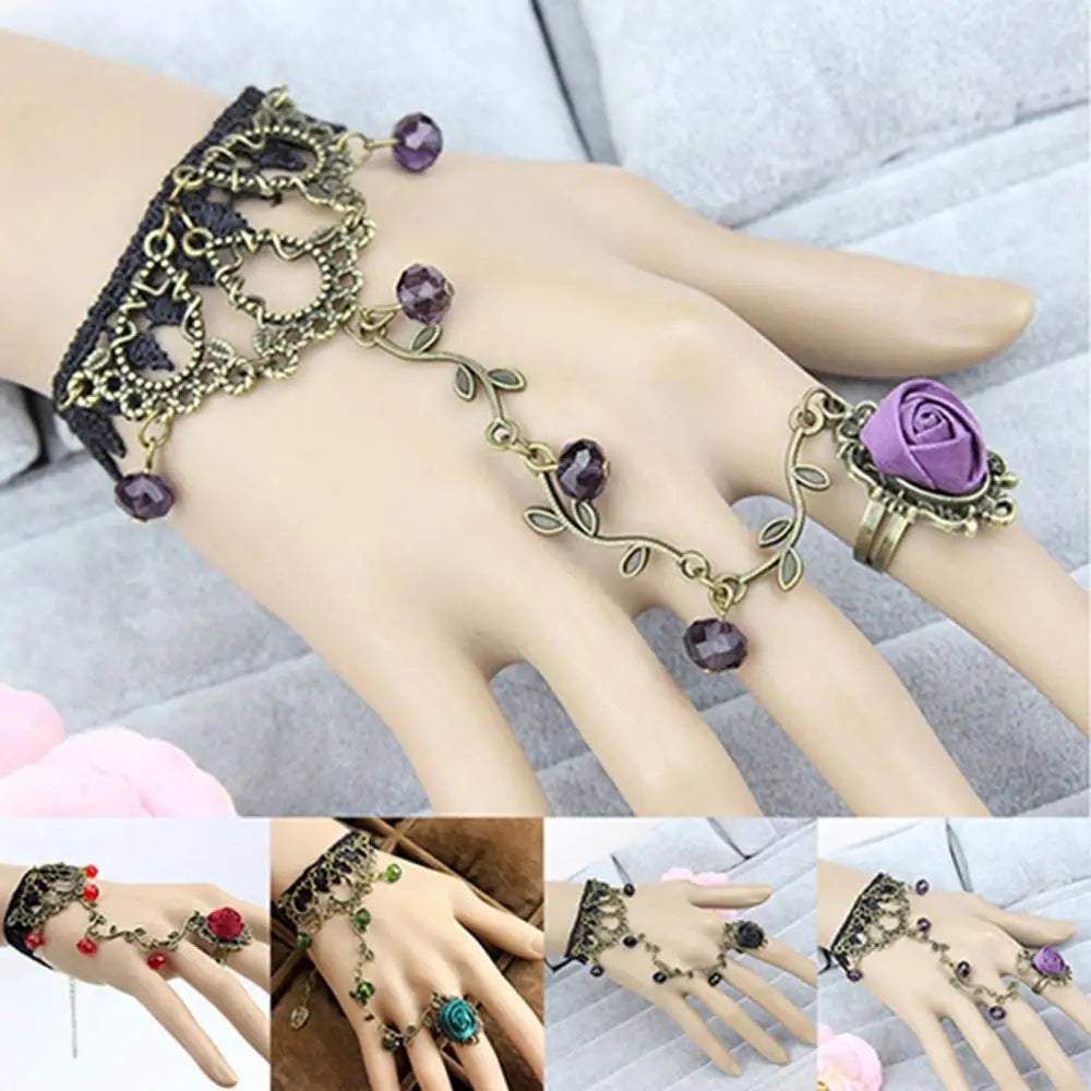 Retro Gothic Lace Flower Bracelet