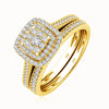 Gold Plated Wedding Ring Set