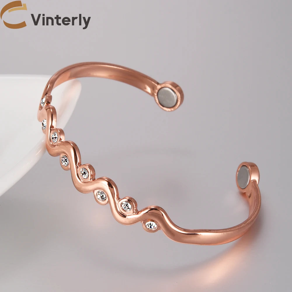 Magnetic Copper Zirconia Bracelet