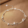 Silver Star Bead Bracelet