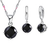 Silver Crystal Jewelry Set