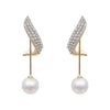 Elegant Pearl Tassel Dangle Earrings