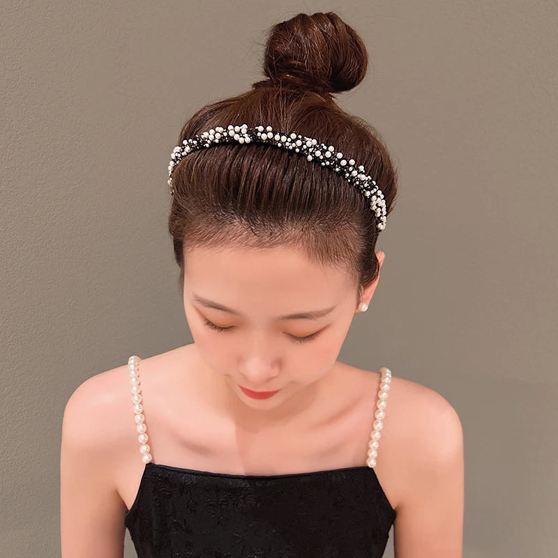 Pearl Rhinestone Antislip Hairband