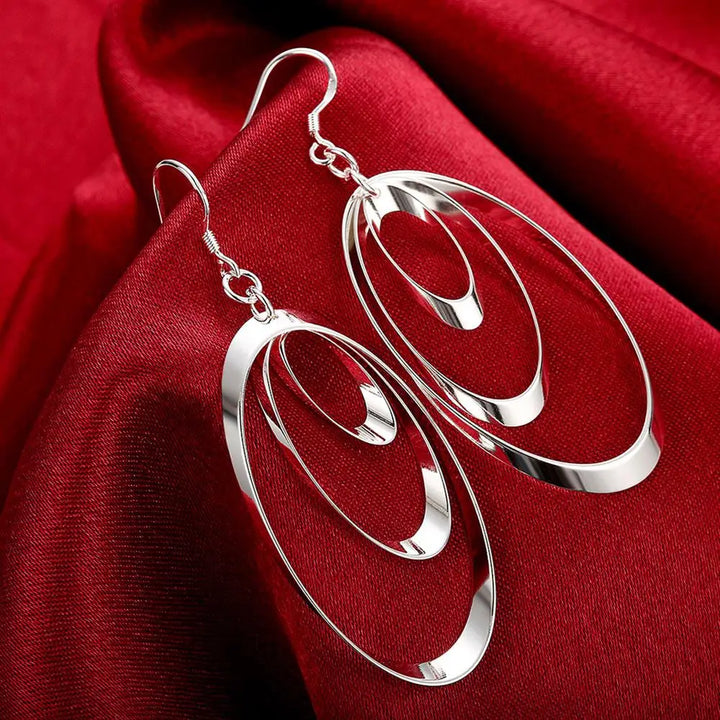 Sterling Silver Round Earrings