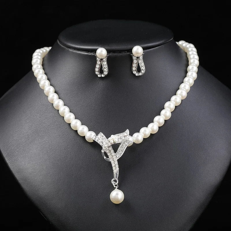 Elegant Bridal Pearl Jewelry Set